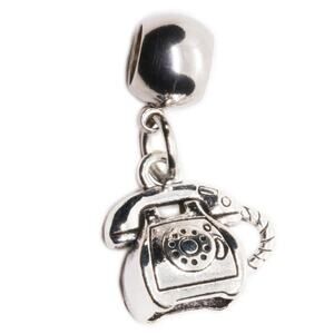 Vintage Rotary Phone Telephone Charm - Retro Phone Accessory for Collectors